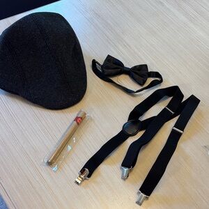 1920s Men’s Halloween Accessories Black Set of 4 to match Flapper costume